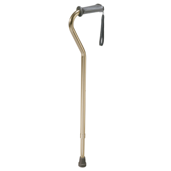 Rehab Ortho K Grip Offset Handle Cane with Wrist Strap - Click Image to Close